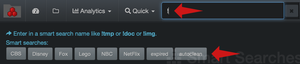 Image: Shortcut to Launch Smart Searches Report
