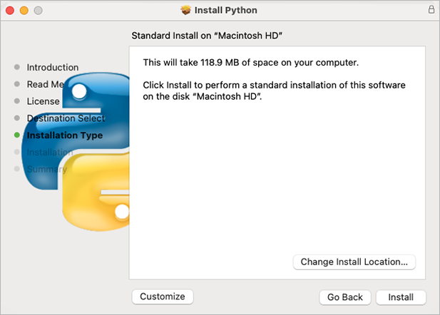 Image: Python Installation Type