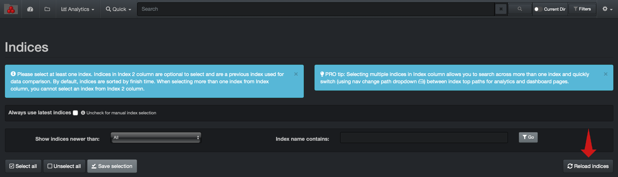Image: Reload Indices