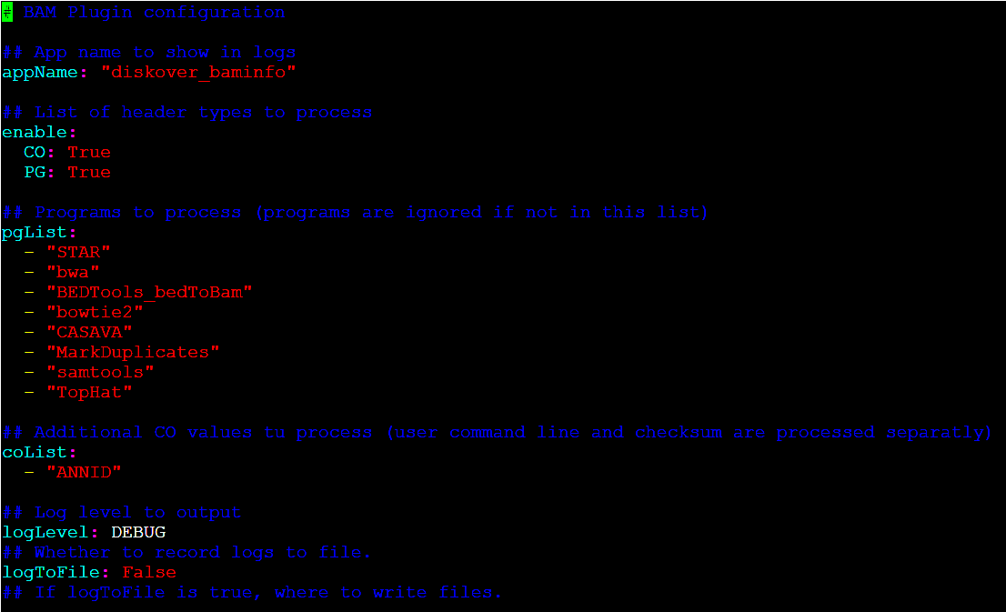 Image: Config BAM Info Plugin in Terminal