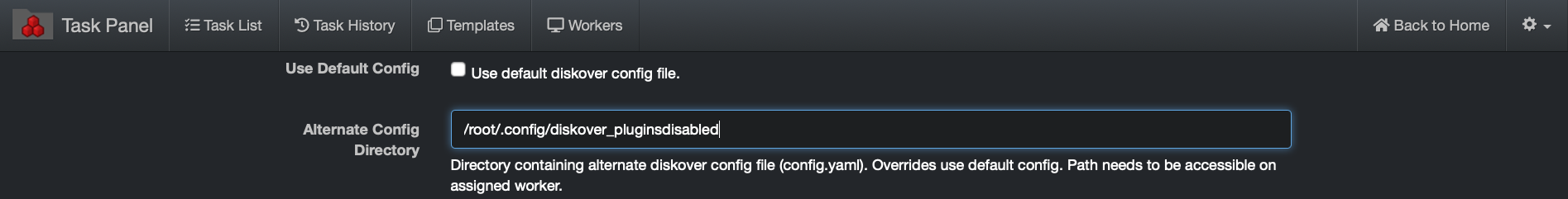 Image: Media Info Plugin Configuration in Task Panel