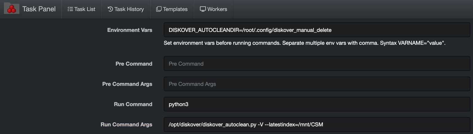 Image: Alternate Configuration for Custom Tasks