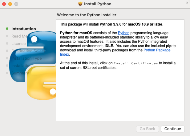 Image: Run Python  Installer