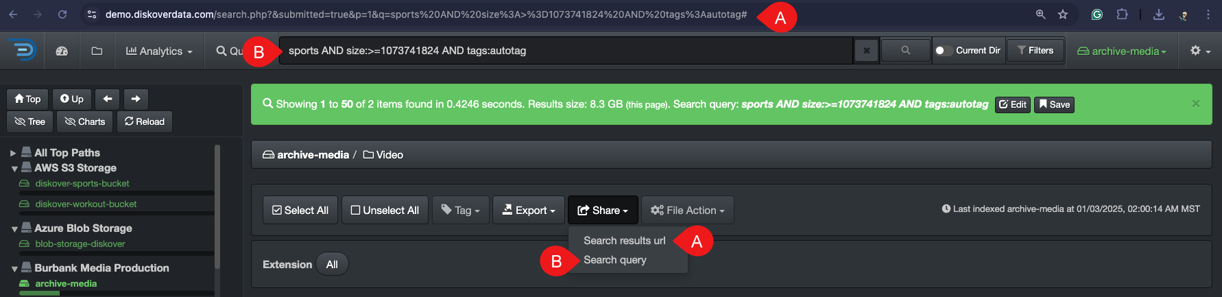 Image: Share Search Results
