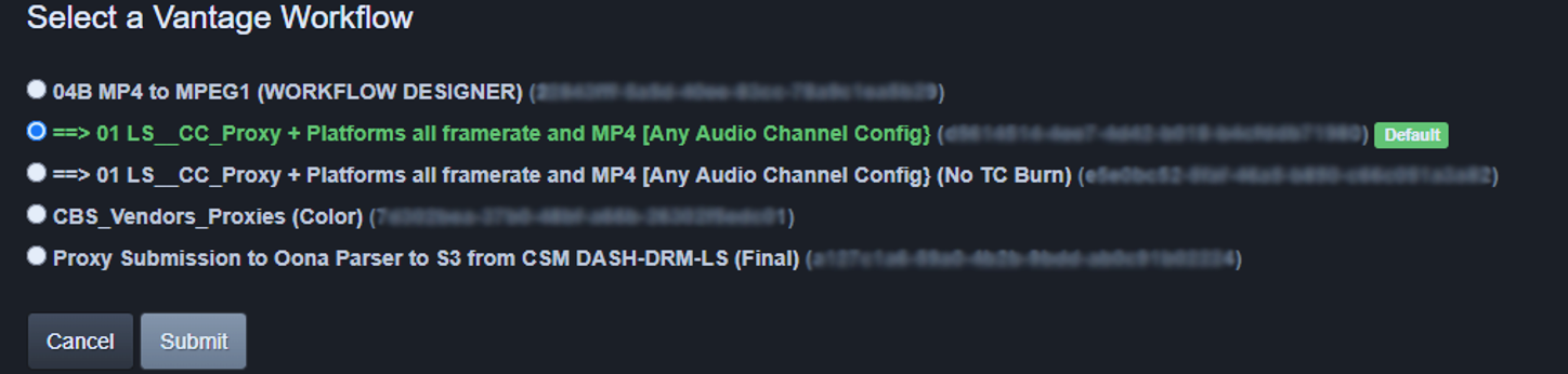 Image: Select Submission Option