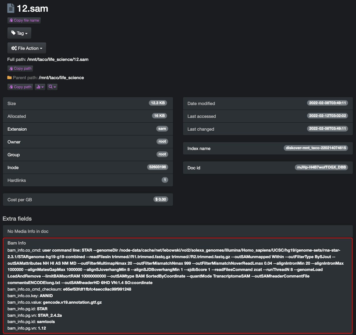 Image: Harvested Media Attributes