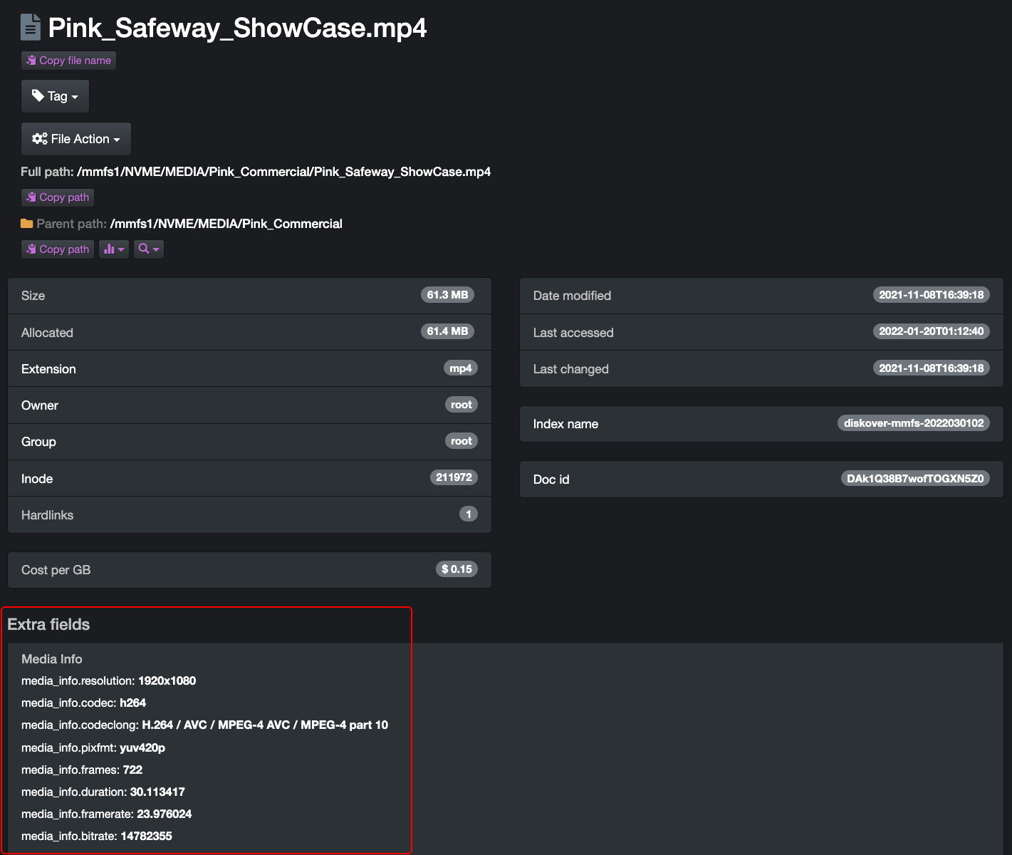 Image: Harvested Media Attributes