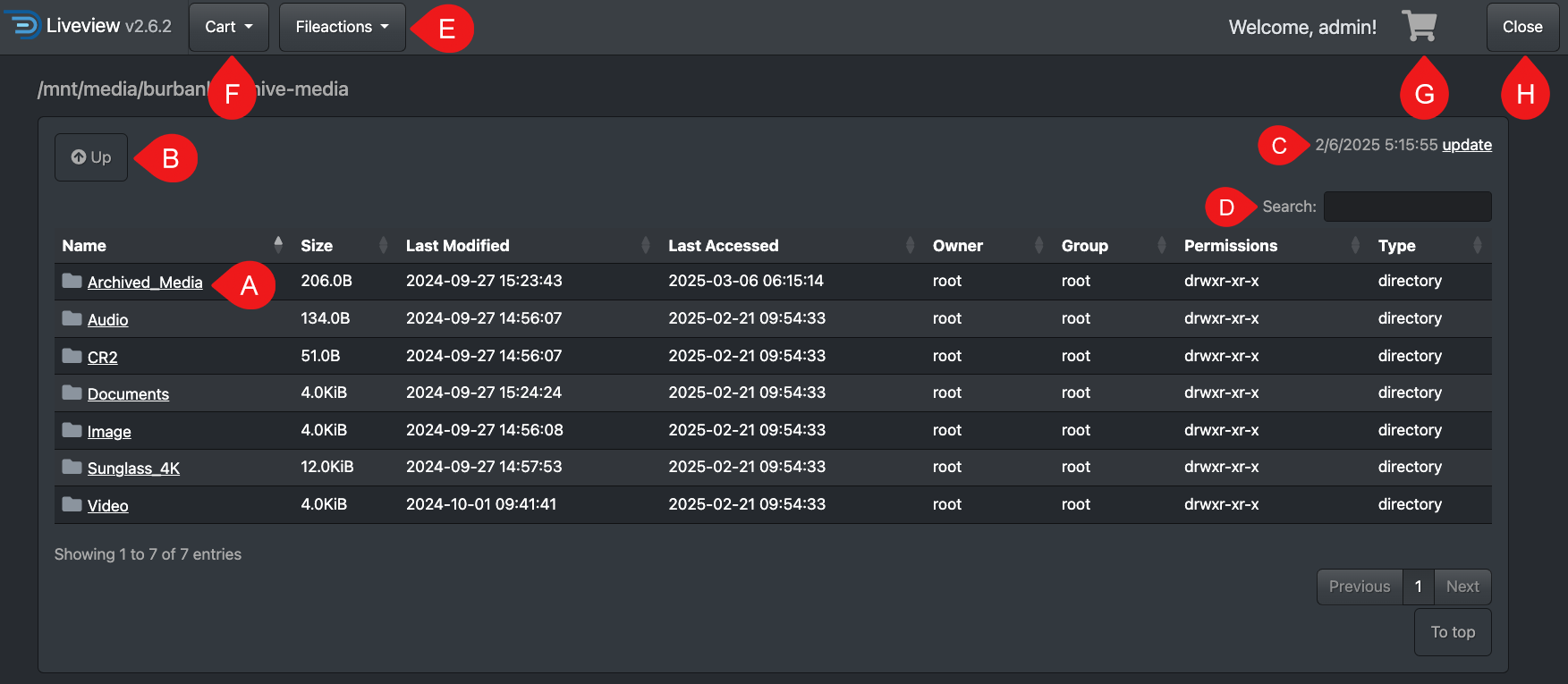 Image: Directory Live View
