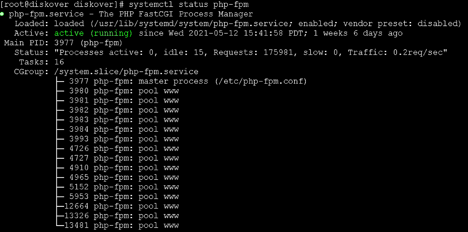 Image: Health Check Diskover-Web for Linux