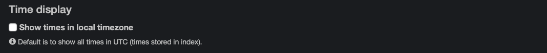 Image: Settings – Time Display