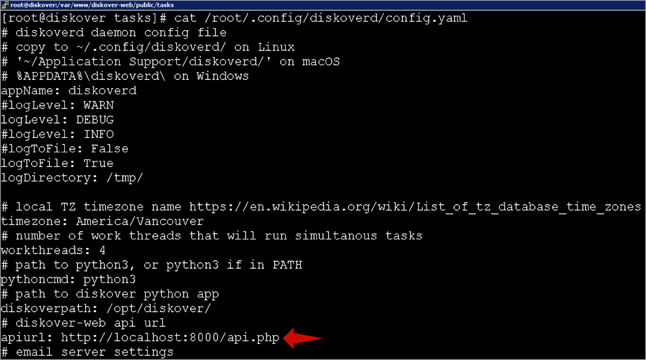 Image: Set diskoverd Configuration File