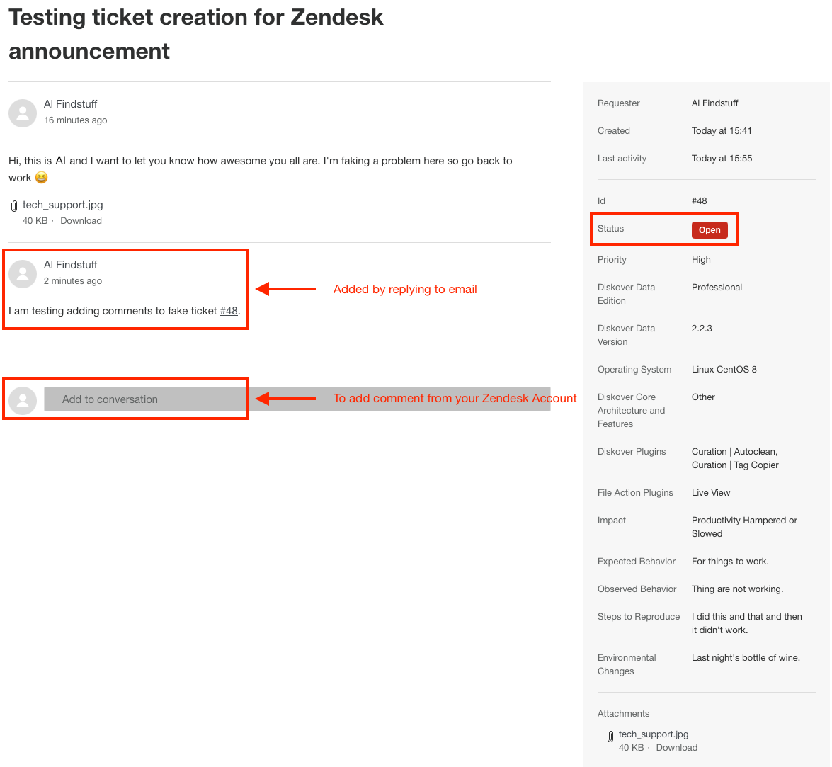 Image: Zendesk Check your Email Notice