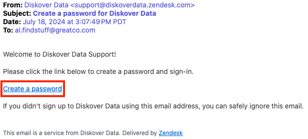 Image: Zendesk Check your Email Notice
