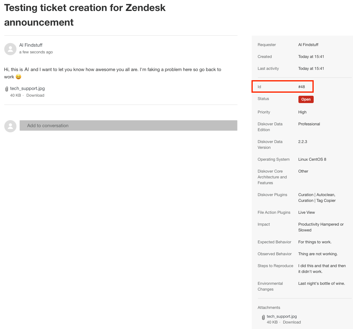 Image: Zendesk Check your Email Notice